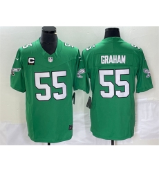 Men Philadelphia Eagles 55 Brandon Graham Green 2023 F U S E With C Patch Vapor Untouchable Stitched Football Jersey Men Philadelphia Eagles 55 Brandon Graham Green 2023 F U S E With C Patch Vapor Untouchable Stitched Football Jersey