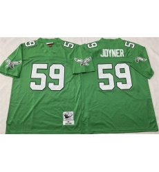 Men Philadelphia Eagles 59 Seth Joyner Kelly Green Throwback Stitched Football Jersey Men Philadelphia Eagles 59 Seth Joyner Kelly Green Throwback Stitched Football Jersey