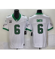 Men Philadelphia Eagles 6 DeVonta Smith White 2023 F U S E With C Patch Vapor Untouchable Stitched Football Jersey Men Philadelphia Eagles 6 DeVonta Smith White 2023 F U S E With C Patch Vapor Untouchable Stitched Football Jersey