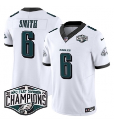 Men Philadelphia Eagles 6 DeVonta Smith White 2024 New NFC East Champions F U S E Vapor Untouchable Limited Stitched Football Jersey Men Philadelphia Eagles 6 DeVonta Smith White 2024 New NFC East Champions F U S E Vapor Untouchable Limited Stitched Football Jersey