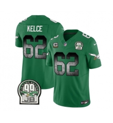 Men Philadelphia Eagles 62 Jason Kelce Green 2023 F U S E With 4 Star C Patch Throwback Vapor Untouchable Limited Stitched Football Jersey Men Philadelphia Eagles 62 Jason Kelce Green 2023 F U S E With 4 Star C Patch Throwback Vapor Untouchable Limited Stitched Football Jersey