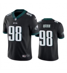 Men Philadelphia Eagles 98 Robert Quinn Black Vapor Untouchable Limited Stitched Jersey Men Philadelphia Eagles 98 Robert Quinn Black Vapor Untouchable Limited Stitched Jersey
