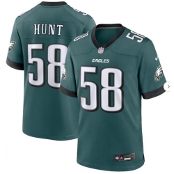 Men Philadelphia Eagles Nike Jalyx Hunt #58 Green Stitched NFL Jersey