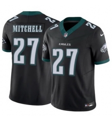 Men Philadelphia Eagles Quinyon Mitchell #27 Black F U S E Stitched NFL Jersey Men Philadelphia Eagles Quinyon Mitchell #27 Black F U S E Stitched NFL Jersey