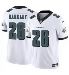 Men Philadelphia Eagles Saquon Barkley #26 White F U S E Limited Stitched Football Jersey Men Philadelphia Eagles Saquon Barkley #26 White F U S E Limited Stitched Football Jersey