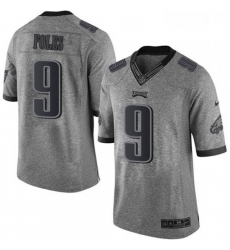 Mens Nike Philadelphia Eagles 9 Nick Foles Limited Gray Gridiron NFL Jersey Mens Nike Philadelphia Eagles 9 Nick Foles Limited Gray Gridiron NFL Jersey