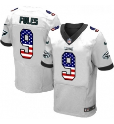 Mens Nike Philadelphia Eagles 9 Nick Foles White Road USA Flag Fashion NFL Jersey Mens Nike Philadelphia Eagles 9 Nick Foles White Road USA Flag Fashion NFL Jersey