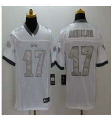 New Philadelphia Eagles #17 Nelson Agholor White Men's Stitched NFL Limited Platinum Jersey New Philadelphia Eagles #17 Nelson Agholor White Men's Stitched NFL Limited Platinum Jersey