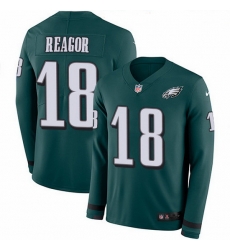 Nike Eagles 18 Jalen Reagor Green Team Color Men Stitched NFL Limited Therma Long Sleeve Jersey Nike Eagles 18 Jalen Reagor Green Team Color Men Stitched NFL Limited Therma Long Sleeve Jersey