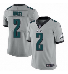 Nike Eagles 2 Jalen Hurts Silver Men Stitched NFL Limited Inverted Legend Jersey Nike Eagles 2 Jalen Hurts Silver Men Stitched NFL Limited Inverted Legend Jersey