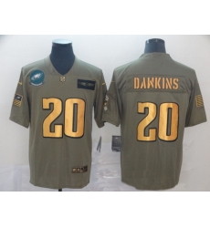 Nike Eagles 20 Brian Dawkins 2019 Olive Gold Salute To Service Limited Jersey Nike Eagles 20 Brian Dawkins 2019 Olive Gold Salute To Service Limited Jersey