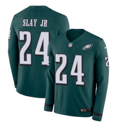 Nike Eagles 24 Darius Slay Jr Green Team Color Men Stitched NFL Limited Therma Long Sleeve Jersey Nike Eagles 24 Darius Slay Jr Green Team Color Men Stitched NFL Limited Therma Long Sleeve Jersey