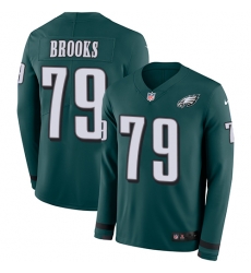 Nike Eagles #79 Brandon Brooks Midnight Green Team Color Men Stitched NFL Limited Therma Long Sleeve Jersey Nike Eagles #79 Brandon Brooks Midnight Green Team Color Men Stitched NFL Limited Therma Long Sleeve Jersey