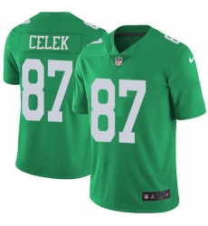Nike Eagles #87 Brent Celek Green Mens Stitched NFL Limited Rush Jersey Nike Eagles #87 Brent Celek Green Mens Stitched NFL Limited Rush Jersey