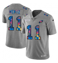 Philadelphia Eagles 11 Carson Wentz Men Nike Multi Color 2020 NFL Crucial Catch NFL Jersey Greyheather Philadelphia Eagles 11 Carson Wentz Men Nike Multi Color 2020 NFL Crucial Catch NFL Jersey Greyheather