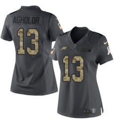 Nike Eagles #13 Nelson Agholor Black Womens Stitched NFL Limited 2016 Salute to Service Jersey Nike Eagles #13 Nelson Agholor Black Womens Stitched NFL Limited 2016 Salute to Service Jersey