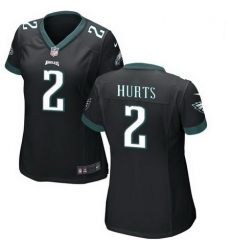 Women Nike Eagles 2 Jalen Hurts Black Vapor Limited Stitched NFL Jersey Women Nike Eagles 2 Jalen Hurts Black Vapor Limited Stitched NFL Jersey