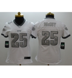 Women Nike Philadelphia Eagles #25 LeSean McCoy Platinum White Jerseys Women Nike Philadelphia Eagles #25 LeSean McCoy Platinum White Jerseys