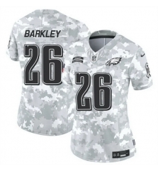 Women Philadelphia Eagles 26 Saquon Barkley 2024 F U S E Arctic Camo Salute To Service Limited Stitched Jersey Women Philadelphia Eagles 26 Saquon Barkley 2024 F U S E Arctic Camo Salute To Service Limited Stitched Jersey