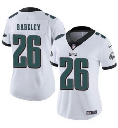 Women Philadelphia Eagles 26 Saquon Barkley White Vapor Untouchable Limited Stitched Football Jersey Women Philadelphia Eagles 26 Saquon Barkley White Vapor Untouchable Limited Stitched Football Jersey