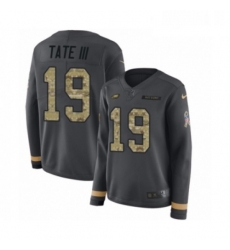 Womens Nike Philadelphia Eagles 19 Golden Tate III Limited Black Salute to Service Therma Long Sleeve NFL Jersey Womens Nike Philadelphia Eagles 19 Golden Tate III Limited Black Salute to Service Therma Long Sleeve NFL Jersey