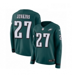 Womens Nike Philadelphia Eagles 27 Malcolm Jenkins Limited Green Therma Long Sleeve NFL Jersey Womens Nike Philadelphia Eagles 27 Malcolm Jenkins Limited Green Therma Long Sleeve NFL Jersey