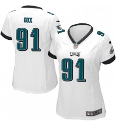 Womens Nike Philadelphia Eagles 91 Fletcher Cox Game White NFL Jersey Womens Nike Philadelphia Eagles 91 Fletcher Cox Game White NFL Jersey