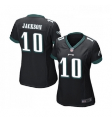 Womens Philadelphia Eagles 10 DeSean Jackson Game Black Alternate Football Jersey Womens Philadelphia Eagles 10 DeSean Jackson Game Black Alternate Football Jersey