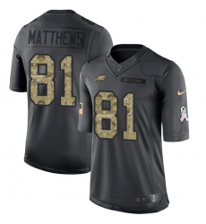 Nike Eagles #81 Jordan Matthews Black Youth Stitched NFL Limited 2016 Salute to Service Jersey Nike Eagles #81 Jordan Matthews Black Youth Stitched NFL Limited 2016 Salute to Service Jersey