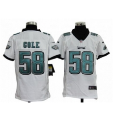Youth Nike NFL Philadelphia Eagles #58 Trent Cole White Jerseys Youth Nike NFL Philadelphia Eagles #58 Trent Cole White Jerseys