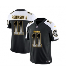 Men Pittsburgh Steelers 11 Allen Robinson II Black White 2023 F U S E Vapor Untouchable Limited Stitched Jersey Men Pittsburgh Steelers 11 Allen Robinson II Black White 2023 F U S E Vapor Untouchable Limited Stitched Jersey