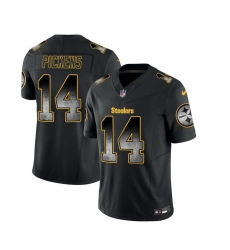 Men Pittsburgh Steelers 14 George Pickens Black 2023 F U S E Smoke Vapor Untouchable Limited Stitched Jersey Men Pittsburgh Steelers 14 George Pickens Black 2023 F U S E Smoke Vapor Untouchable Limited Stitched Jersey