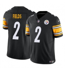 Men Pittsburgh Steelers 2 Justin Fields Black F U S E Vapor Untouchable Limited Stitched Jersey Men Pittsburgh Steelers 2 Justin Fields Black F U S E Vapor Untouchable Limited Stitched Jersey