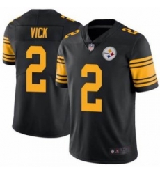 Men Pittsburgh Steelers 2 Michael Vick Black Color Rush Limited Stitched Jersey Men Pittsburgh Steelers 2 Michael Vick Black Color Rush Limited Stitched Jersey