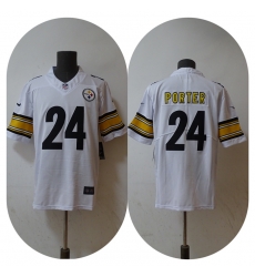 Men Pittsburgh Steelers 24 Joey Porter Jr White 2023 Draft Vapor Untouchable Limited Stitched Jersey Men Pittsburgh Steelers 24 Joey Porter Jr White 2023 Draft Vapor Untouchable Limited Stitched Jersey