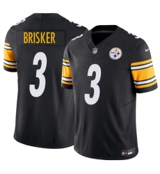 Men Pittsburgh Steelers 3 Jaquan Brisker Black 2025 F U S E Vapor Limited Stitched Football Jersey Men Pittsburgh Steelers 3 Jaquan Brisker Black 2025 F U S E Vapor Limited Stitched Football Jersey