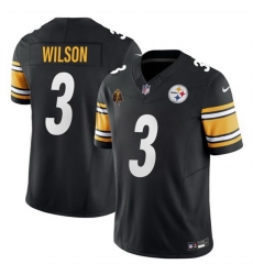 Men Pittsburgh Steelers 3 Russell Wilson Black F U S E With Walter Payton Patch Vapor Untouchable Limited Stitched Jersey Men Pittsburgh Steelers 3 Russell Wilson Black F U S E With Walter Payton Patch Vapor Untouchable Limited Stitched Jersey