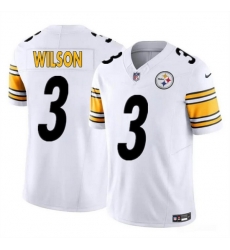 Men Pittsburgh Steelers 3 Russell Wilson White F U S E Vapor Untouchable Limited Stitched Jersey Men Pittsburgh Steelers 3 Russell Wilson White F U S E Vapor Untouchable Limited Stitched Jersey