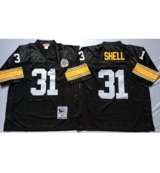 Men Pittsburgh Steelers 31 Donnie Shell Black M&N Throwback Jersey Men Pittsburgh Steelers 31 Donnie Shell Black M&N Throwback Jersey