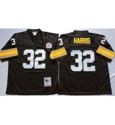 Men Pittsburgh Steelers 32 Franco Harris Black M&N Throwback Jersey Men Pittsburgh Steelers 32 Franco Harris Black M&N Throwback Jersey