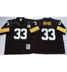 Men Pittsburgh Steelers 33 Merril Hoge Black M&N Throwback Jersey Men Pittsburgh Steelers 33 Merril Hoge Black M&N Throwback Jersey