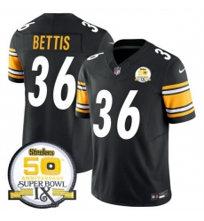 Men Pittsburgh Steelers 36 Jerome Bettis Black 2024 F U S E 50th Anniversary Of Super Bowl IX Alternate Vapor Untouchable Limited Stitched Jersey Men Pittsburgh Steelers 36 Jerome Bettis Black 2024 F U S E 50th Anniversary Of Super Bowl IX Alternate Vapor Untouchable Limited Stitched Jersey