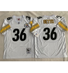Men Pittsburgh Steelers 36 Jerome Bettis White Vapor Limited Stitched Football Jersey