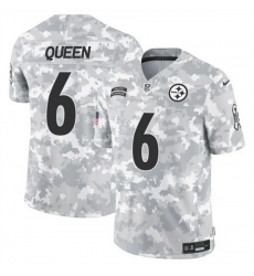 Men Pittsburgh Steelers 6 Patrick Queen 2024 F U S E Arctic Camo Salute To Service Limited Stitched Football Jersey Men Pittsburgh Steelers 6 Patrick Queen 2024 F U S E Arctic Camo Salute To Service Limited Stitched Football Jersey