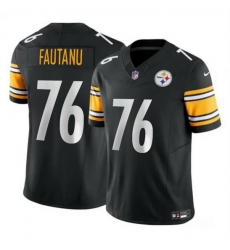 Men Pittsburgh Steelers 76 Troy Fautanu Black 2024 Draft F U S E Vapor Untouchable Limited Stitched Jersey Men Pittsburgh Steelers 76 Troy Fautanu Black 2024 Draft F U S E Vapor Untouchable Limited Stitched Jersey
