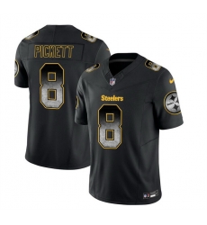 Men Pittsburgh Steelers 8 Kenny Pickett Black 2023 F U S E Smoke Vapor Untouchable Limited Stitched Jersey Men Pittsburgh Steelers 8 Kenny Pickett Black 2023 F U S E Smoke Vapor Untouchable Limited Stitched Jersey