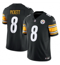 Men Pittsburgh Steelers 8 Kenny Pickett Black 2023 F.U.S.E. Vapor Untouchable Limited Jersey Men Pittsburgh Steelers 8 Kenny Pickett Black 2023 F.U.S.E. Vapor Untouchable Limited Jersey