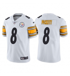 Men Pittsburgh Steelers 8 Kenny Pickett White Vapor Untouchable Limited Stitched Jersey Men Pittsburgh Steelers 8 Kenny Pickett White Vapor Untouchable Limited Stitched Jersey