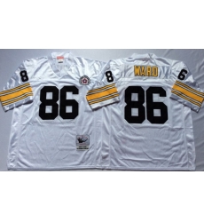Men Pittsburgh Steelers 86 Hines Ward White M&N Throwback Jersey Men Pittsburgh Steelers 86 Hines Ward White M&N Throwback Jersey