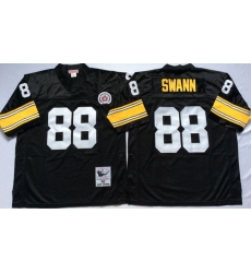 Men Pittsburgh Steelers 88 Lynn Swann Black M&N Throwback Jersey Men Pittsburgh Steelers 88 Lynn Swann Black M&N Throwback Jersey